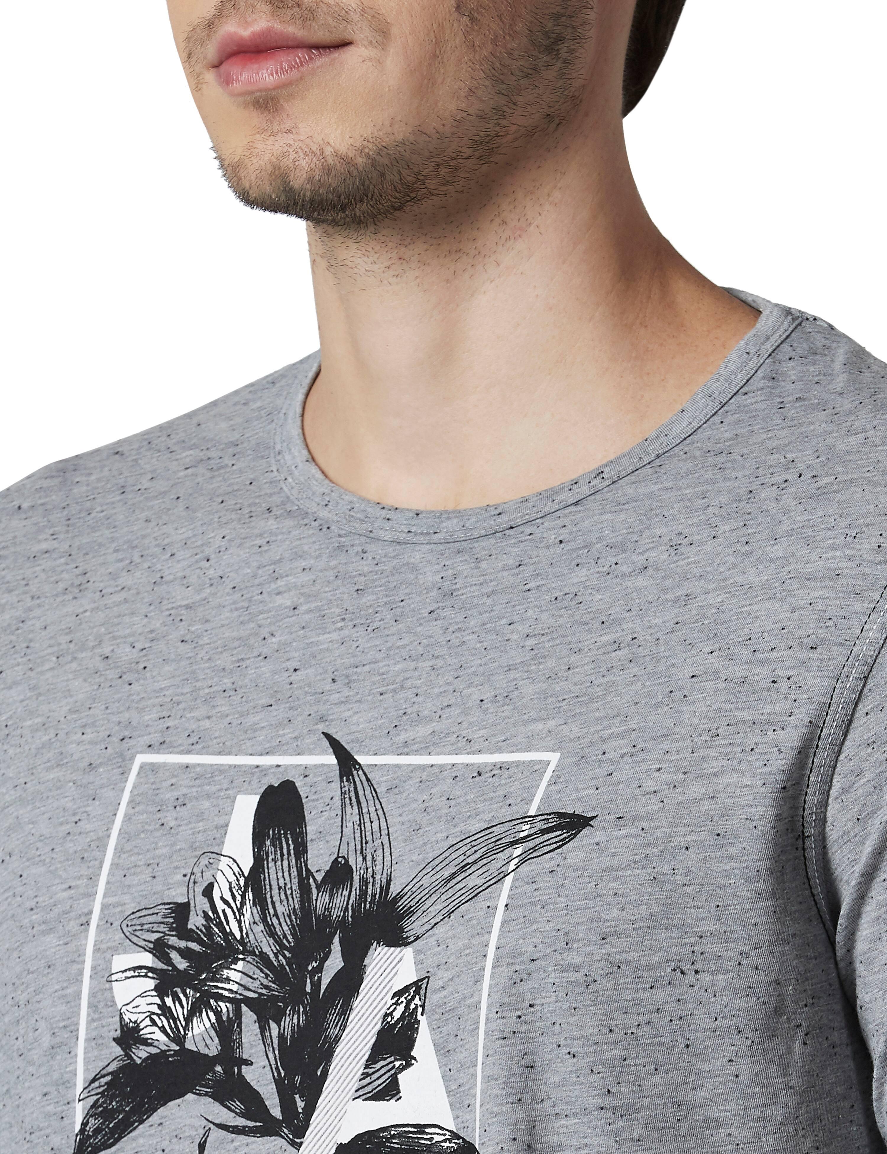 Textured Regular Fit Crew- Neck T-shirt