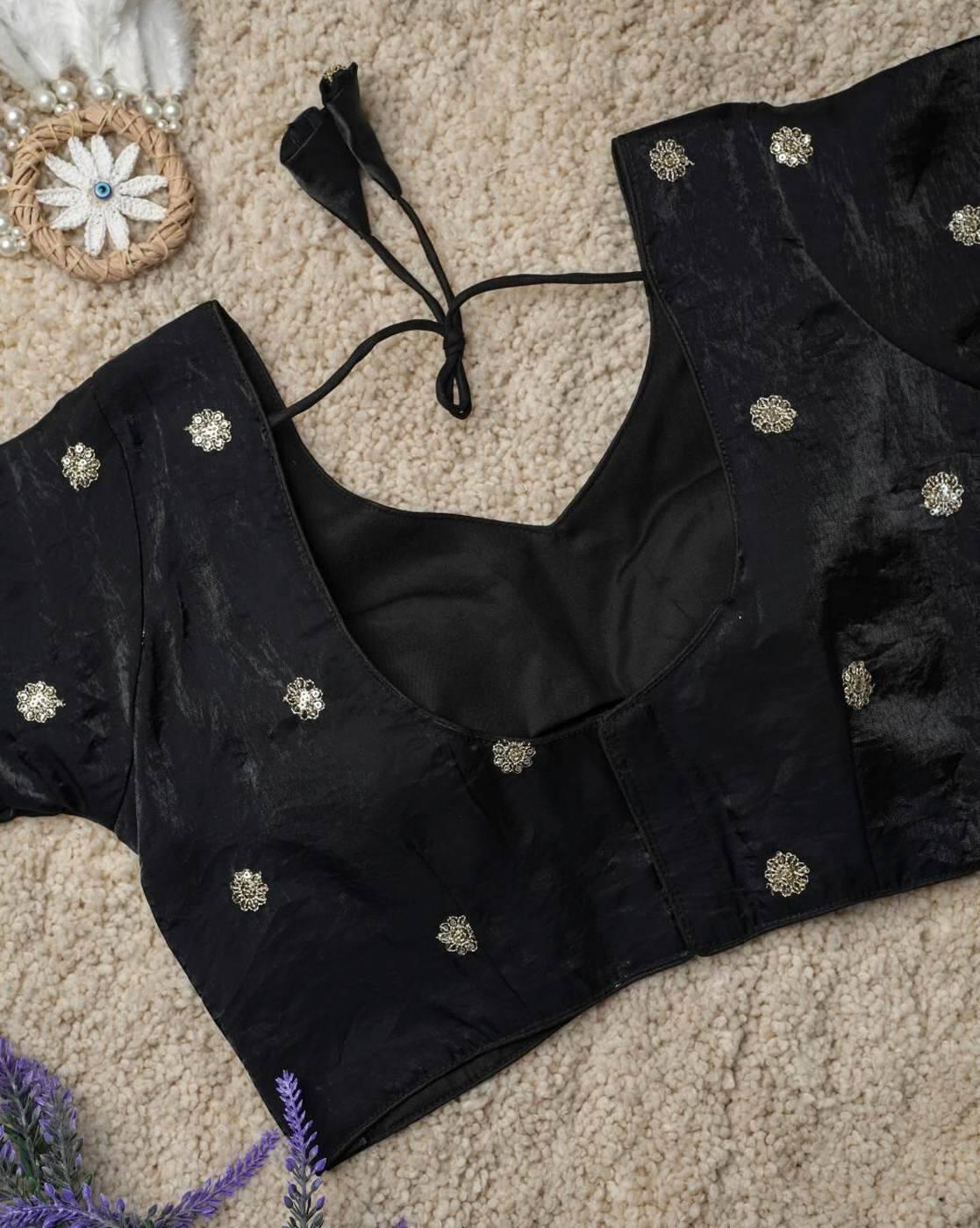 Women Floral Back Open Blouse