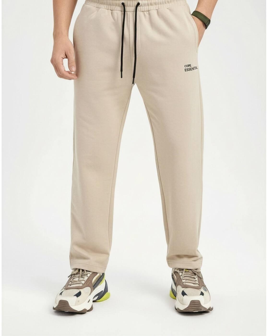 Men High Rise Straight Pant