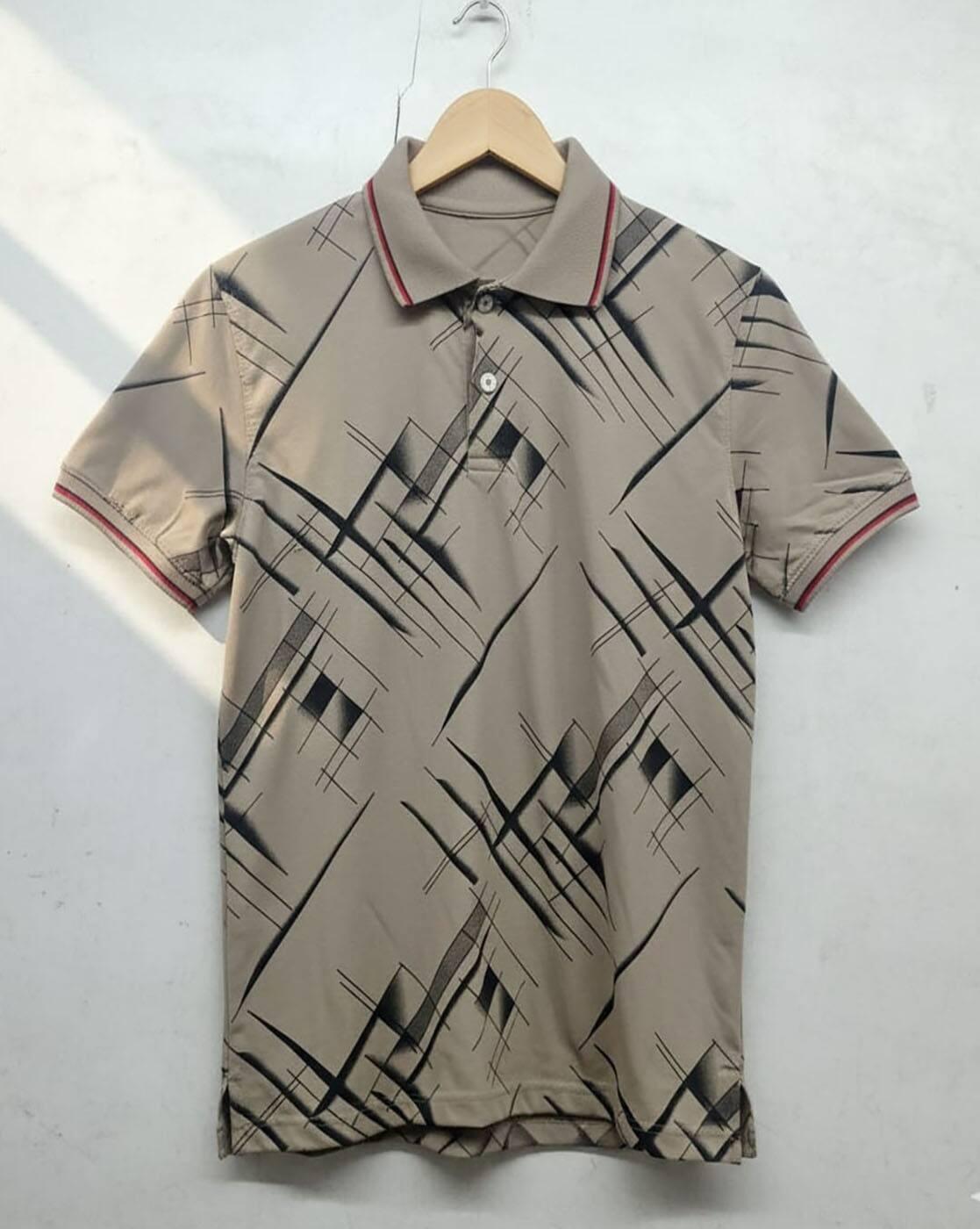 Men Printed Regular Fit Polo T-Shirt