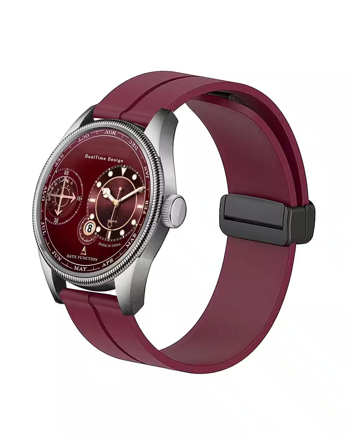 Men Chronograph Wrist Watch with Tang Buckle Closure