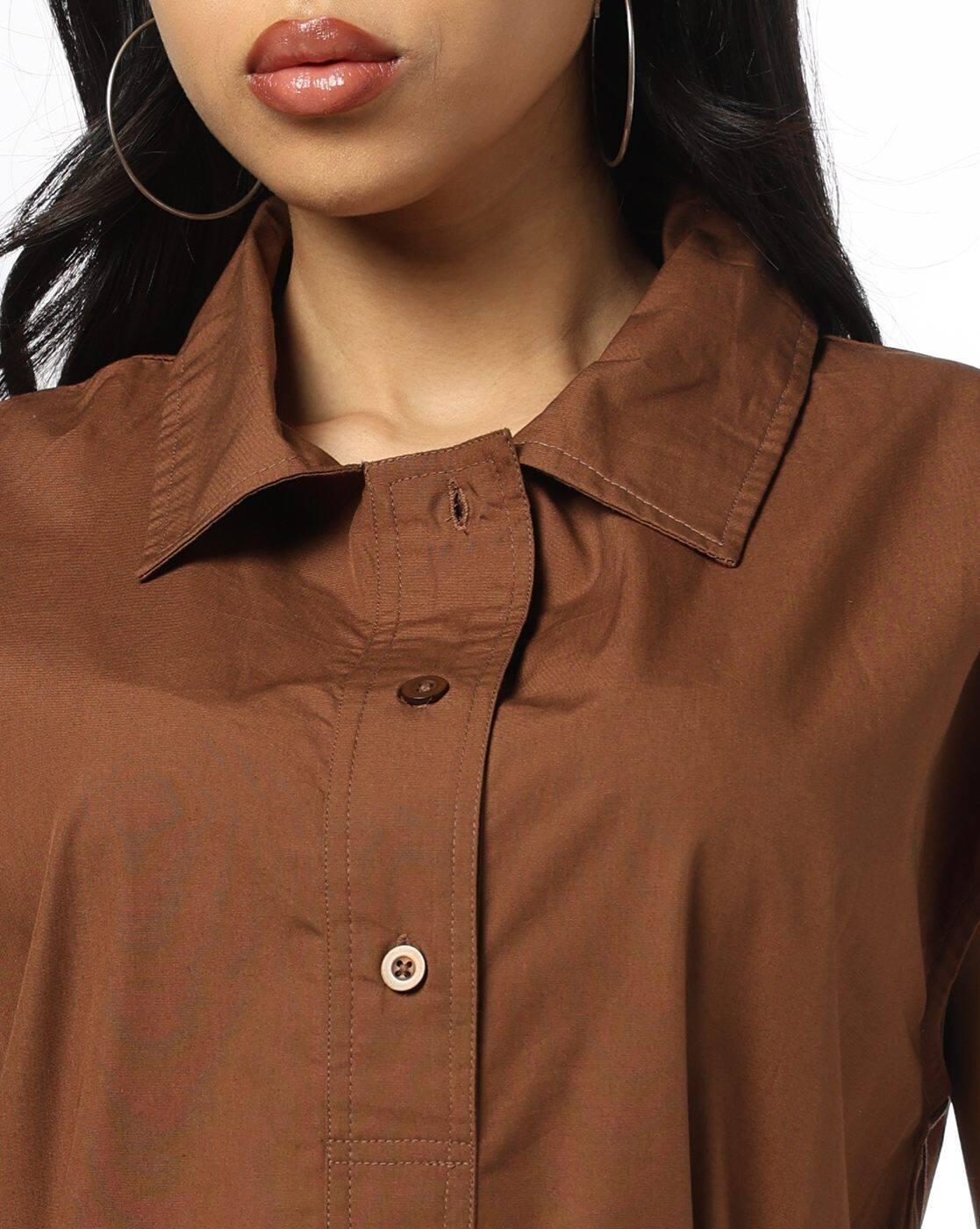 Women Shirt Dress with Belt