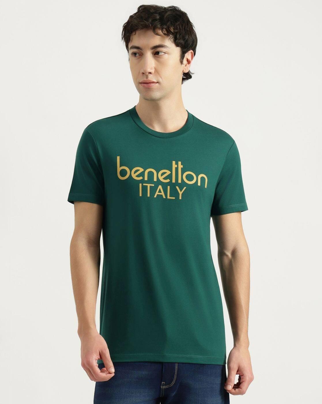 Men Typographic Print Regular Fit Round-Neck T-Shirt