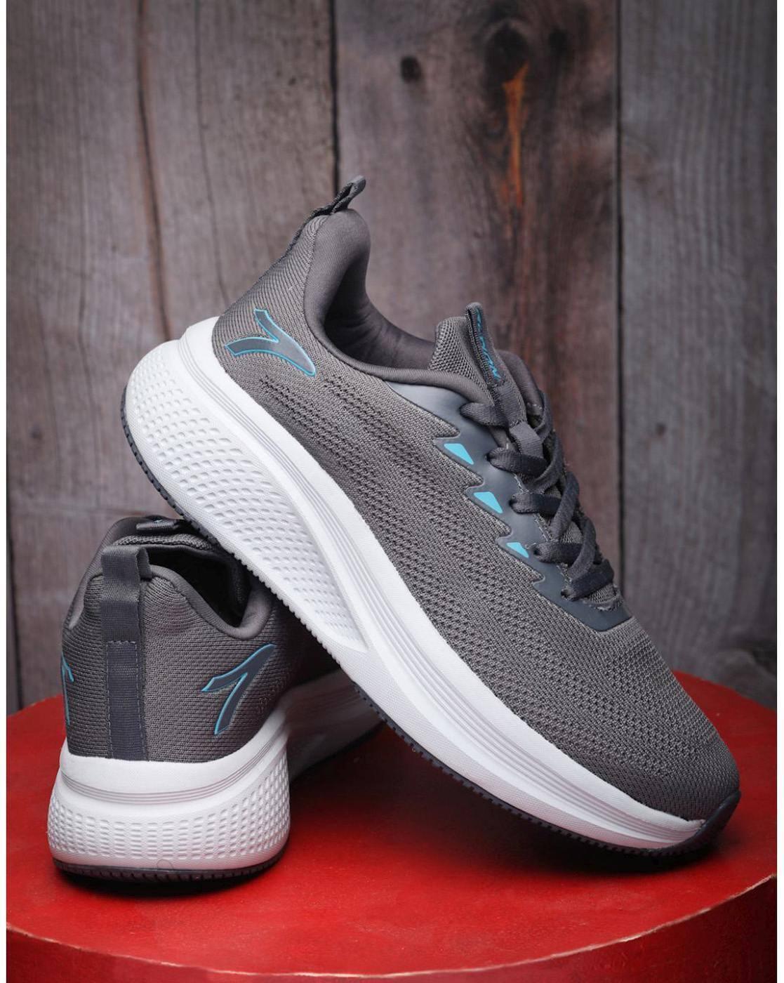 Men Round Toe Lace-Up Fastening Sport Shoes