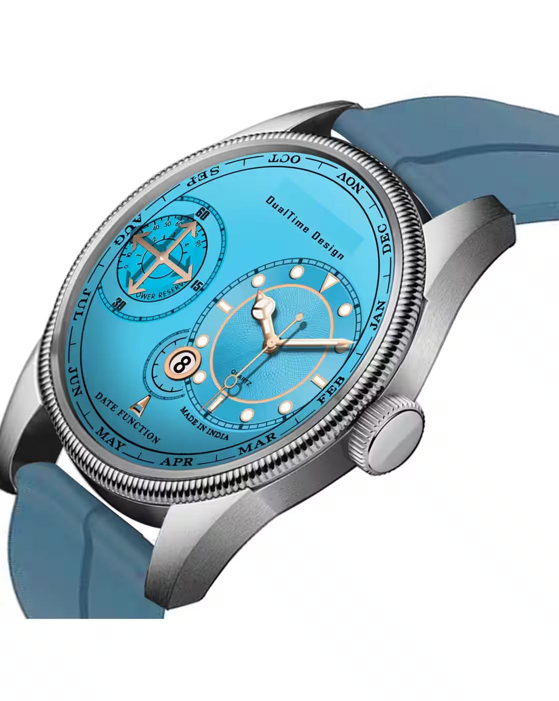 Men Chronograph Wrist Watch with Tang Buckle Closure
