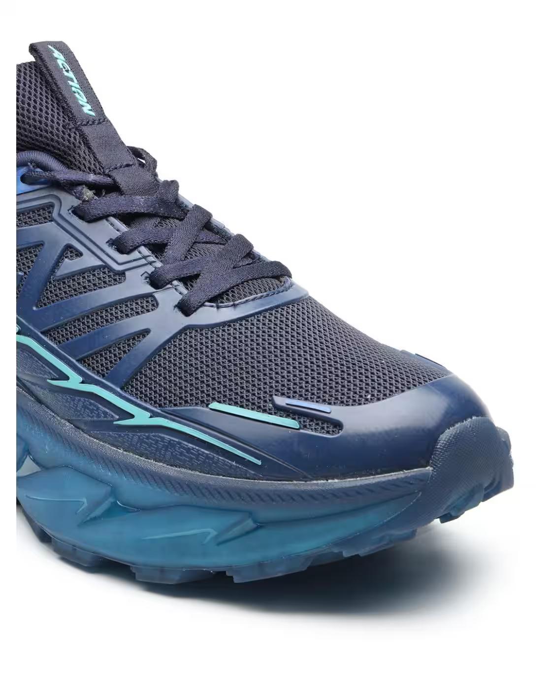 Men Round Toe Lace-Up Fastening Sport Shoes