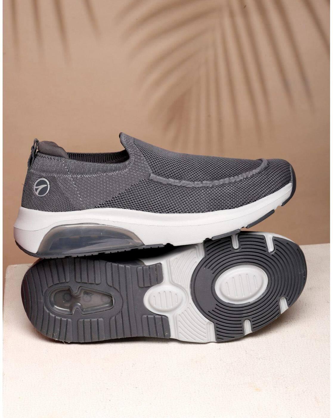 Men Round Toe Lace-Up Fastening Sport Shoes