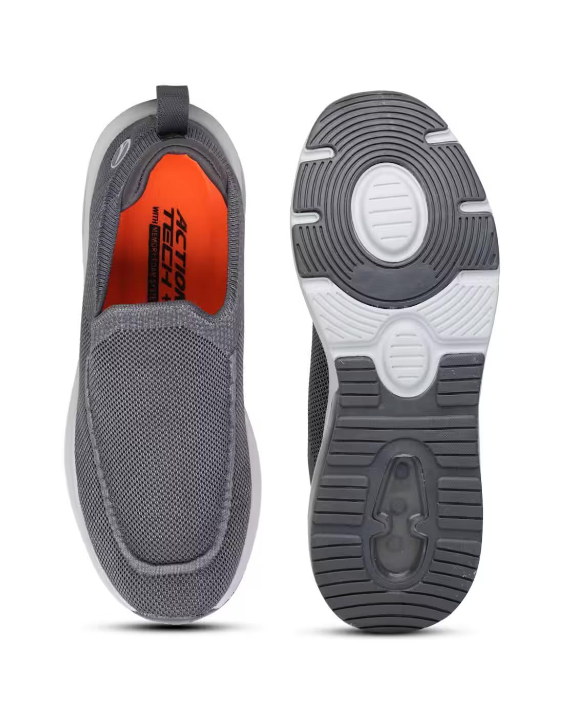 Men Round Toe Lace-Up Fastening Sport Shoes