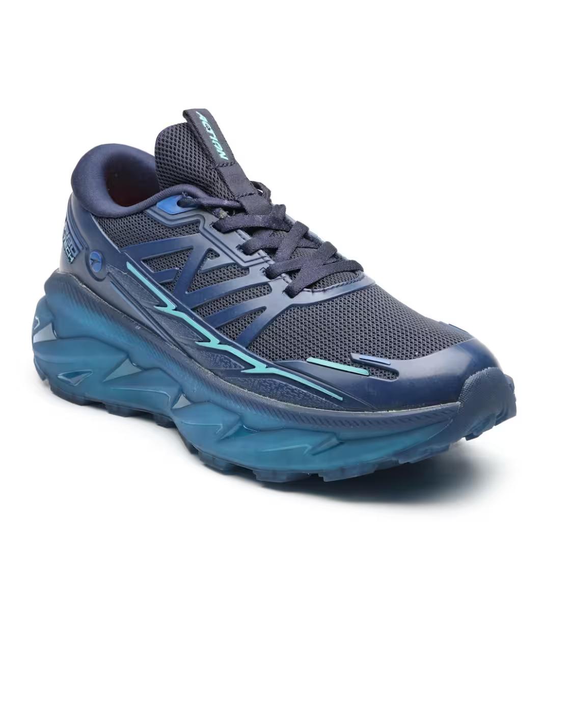 Men Round Toe Lace-Up Fastening Sport Shoes