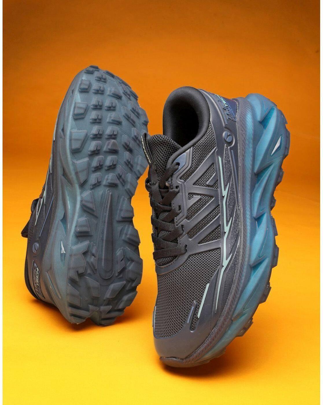 Men Round Toe Lace-Up Fastening Sport Shoes