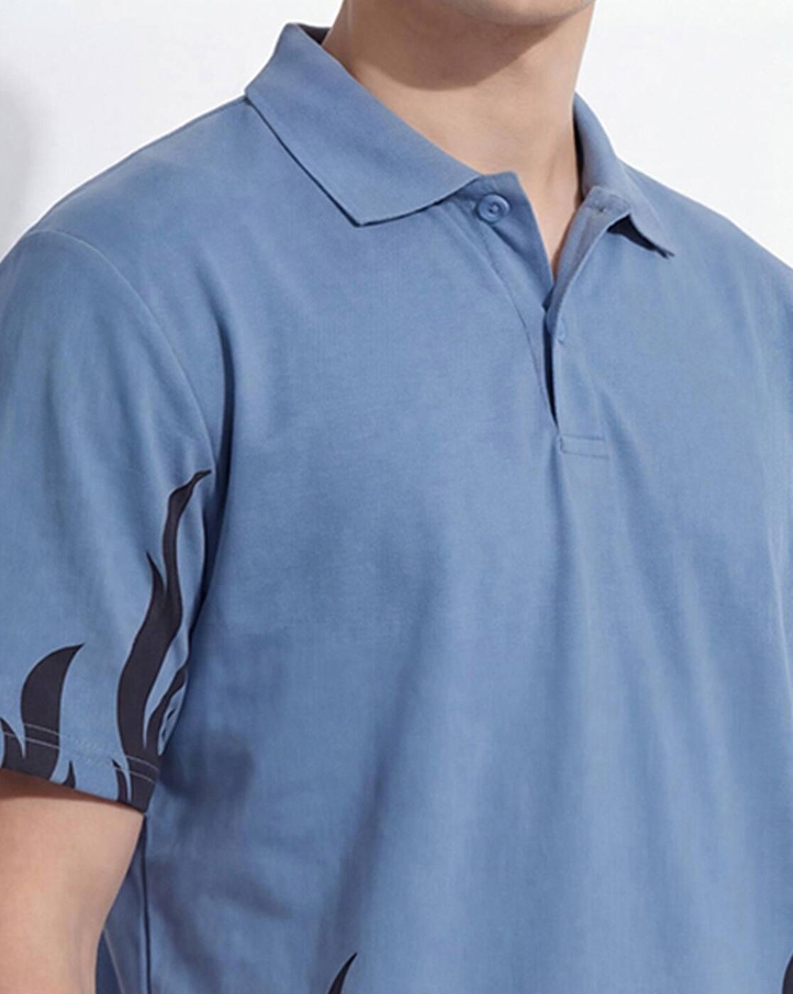 Men Printed Regular Fit Polo T-Shirt