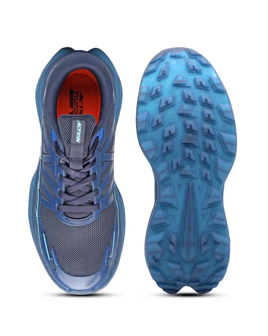 Men Round Toe Lace-Up Fastening Sport Shoes