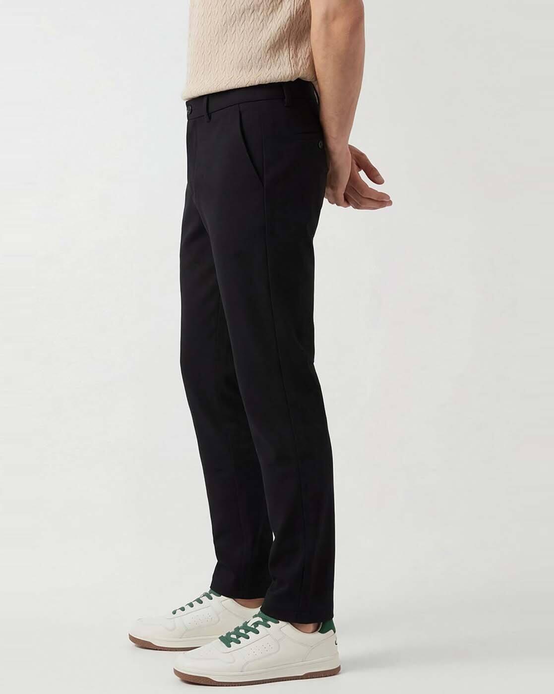 Men Relaxed Fit Mid-Rise Trousers