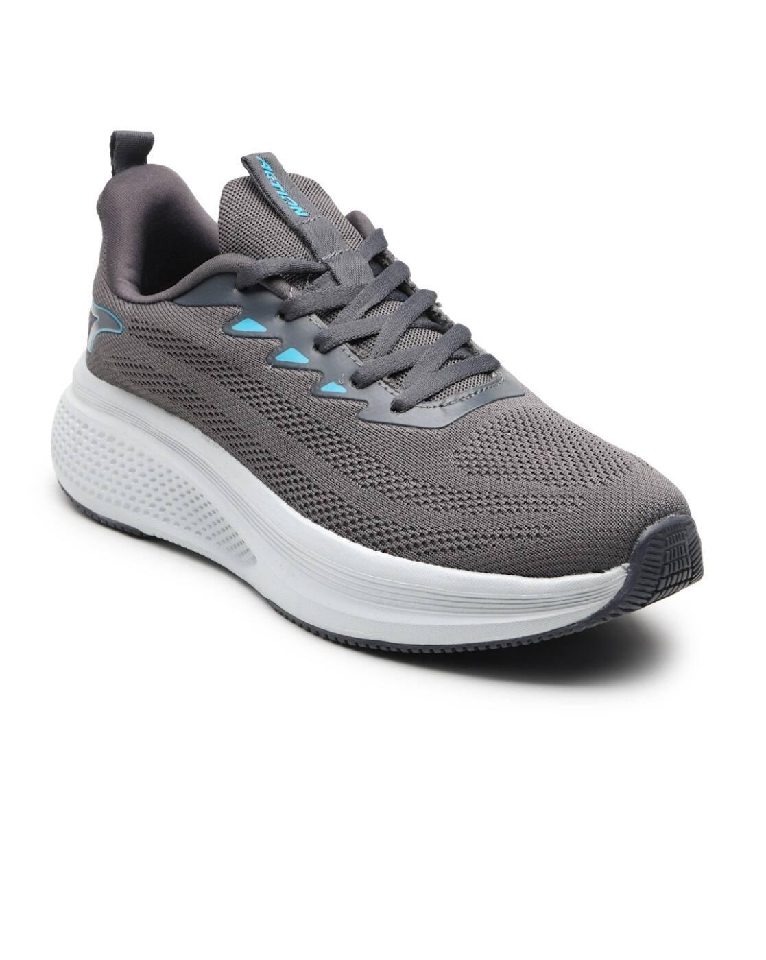 Men Round Toe Lace-Up Fastening Sport Shoes
