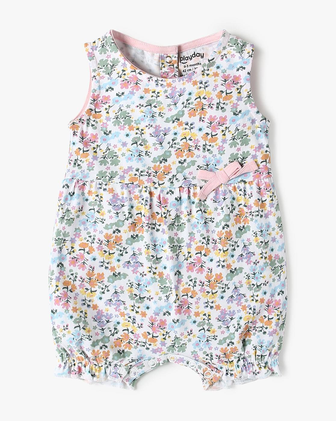 Infants Pack of 2 Printed Rompers
