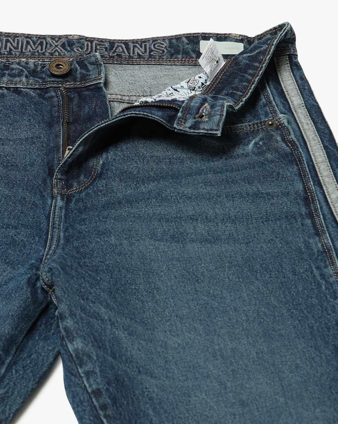 Men Lightly Washed Loose Fit Jeans