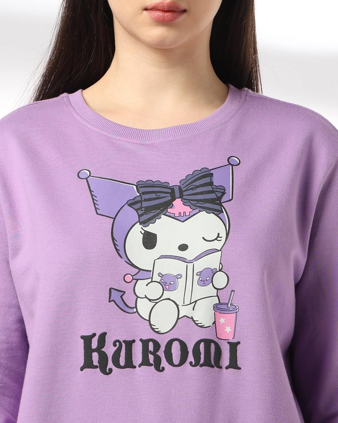 Women Kuromi Print T-Shirt & Pyjamas Set