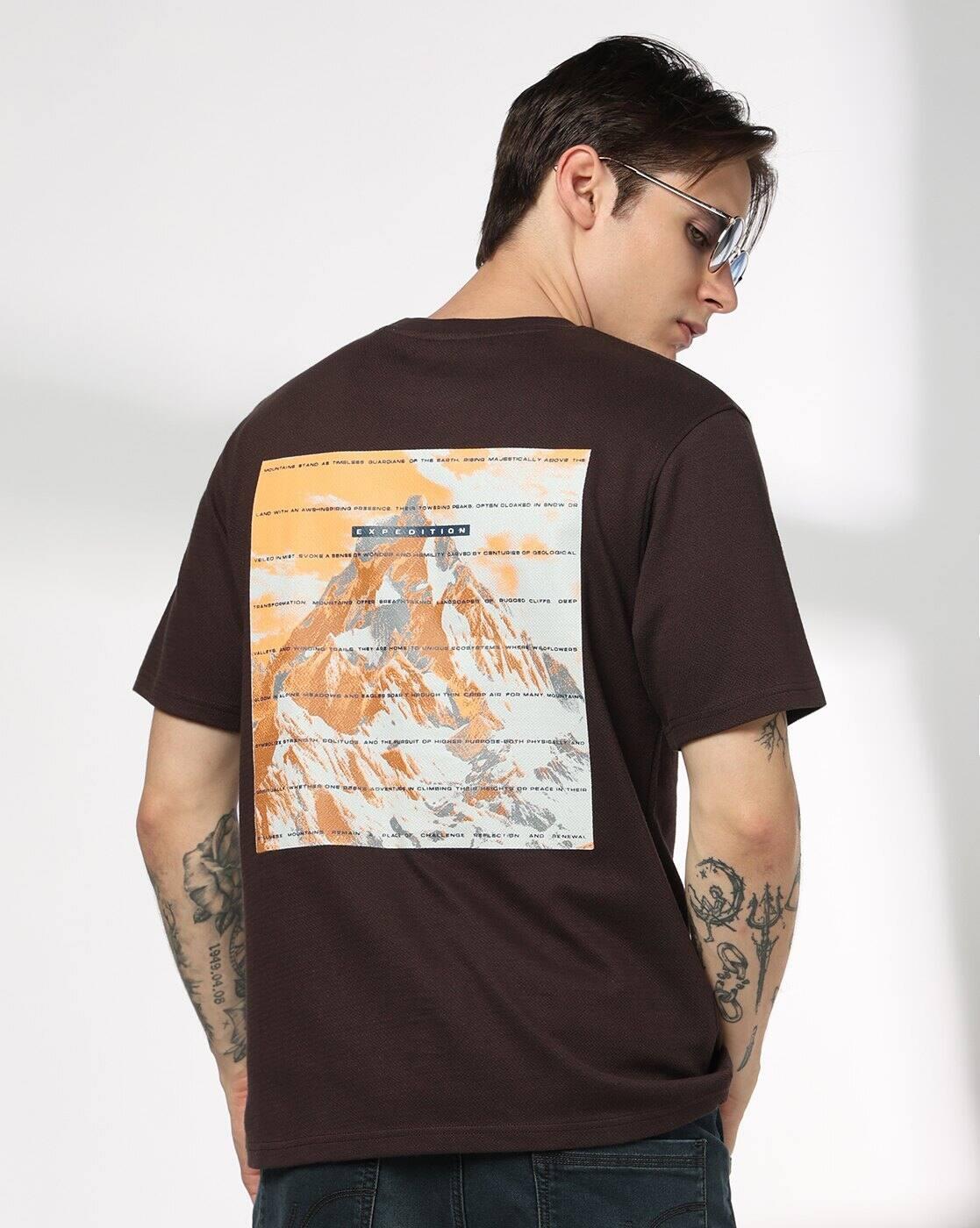 Men Graphic Print Regular Fit Crew-Neck T-Shirt