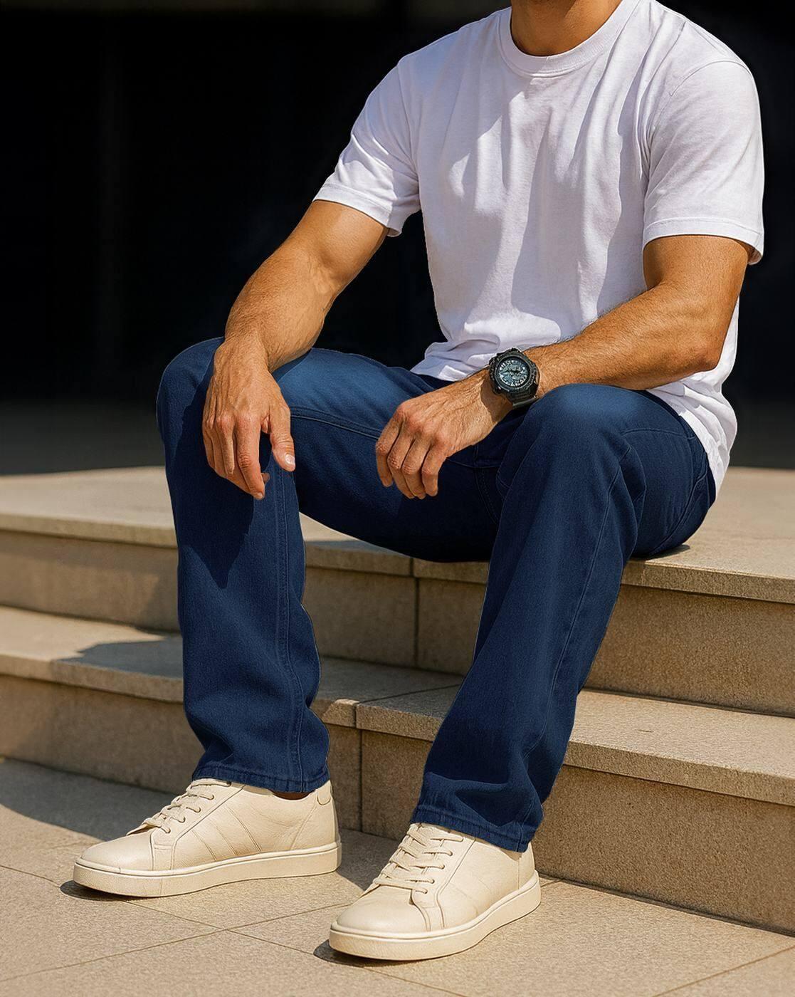 Men Mid-Rise Straight Jeans