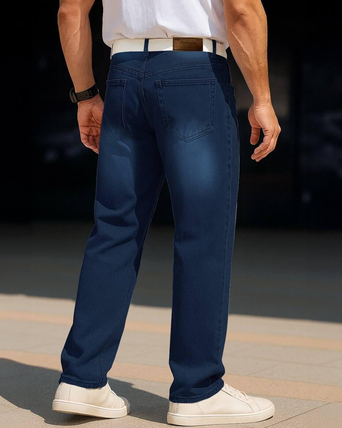 Men Mid-Rise Straight Jeans