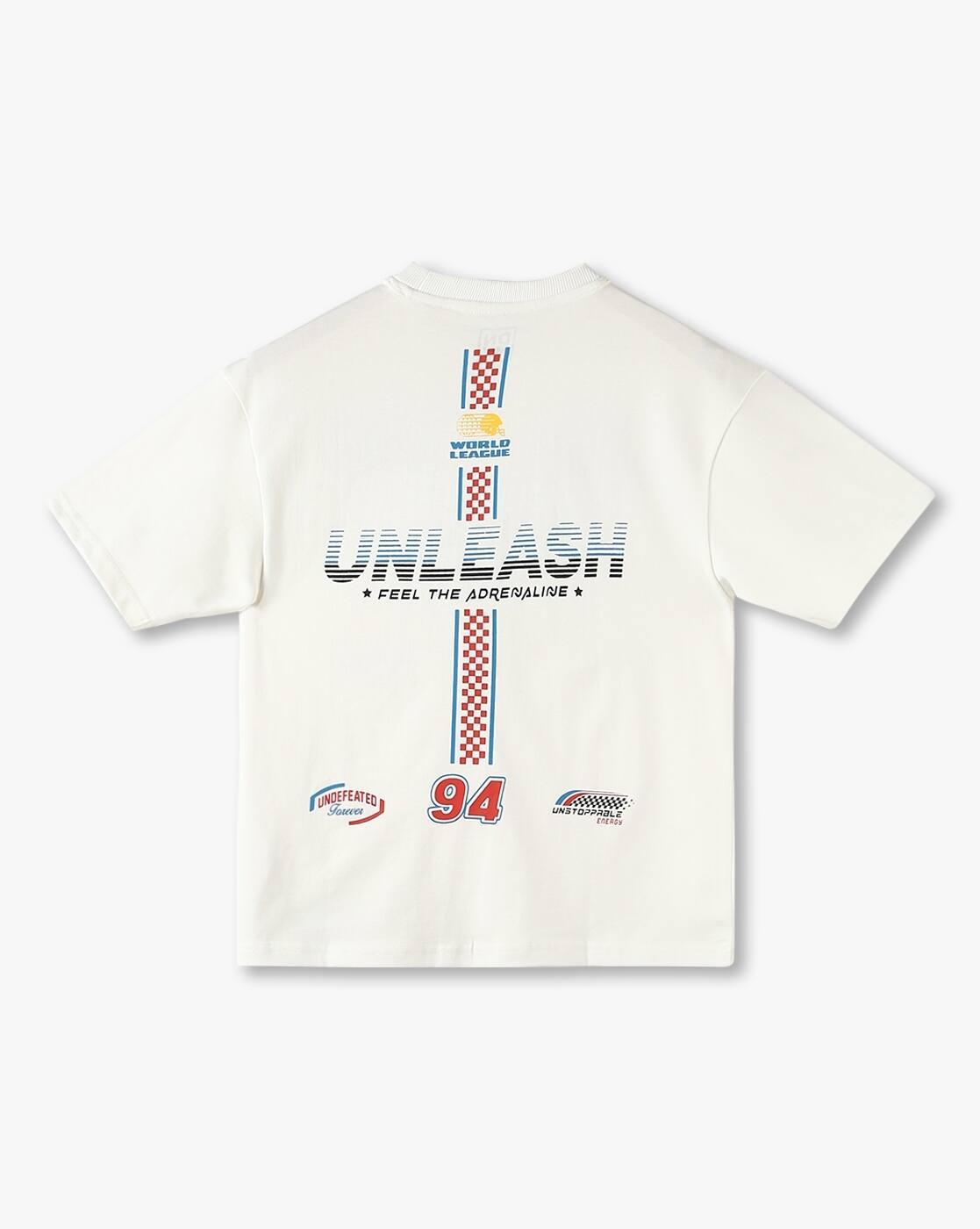 Boys Unleash Print Oversized Round-Neck T-Shirt