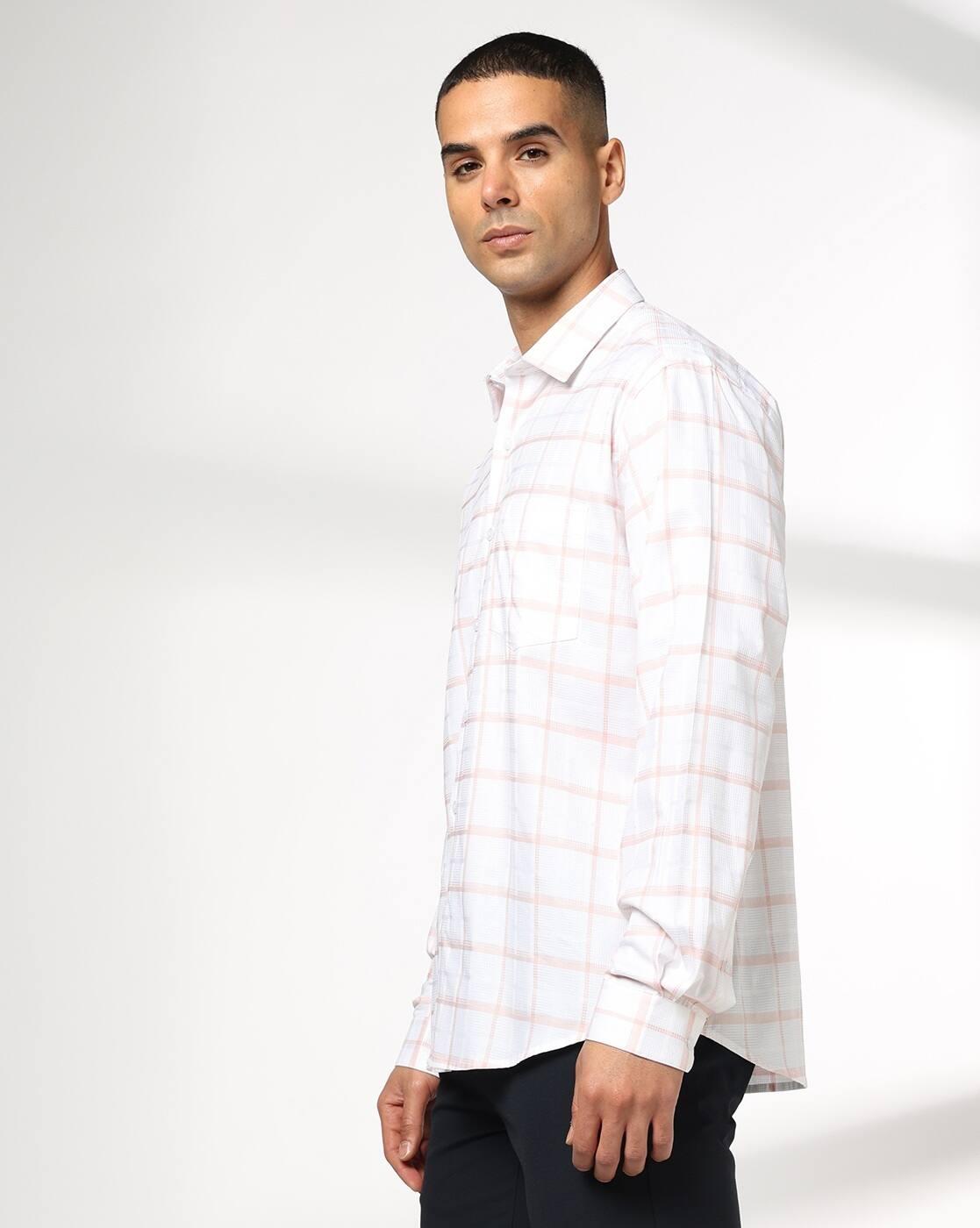 Men Checked Regular Fit Cotton Shirt with Patch Pocket