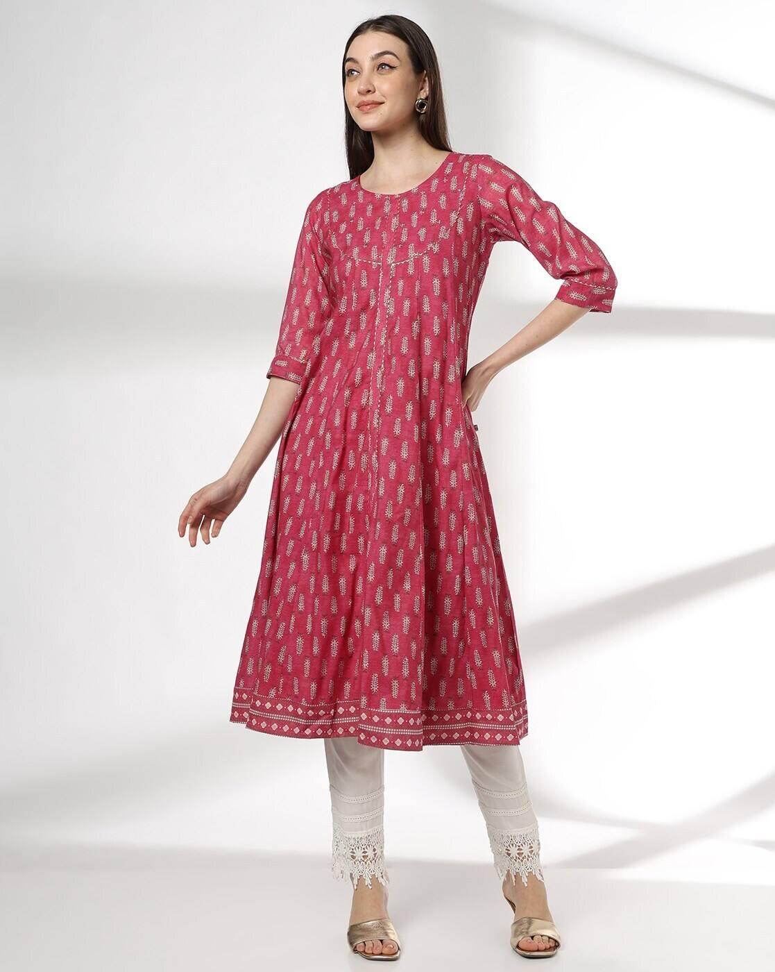 Women Printed Flared Kurta