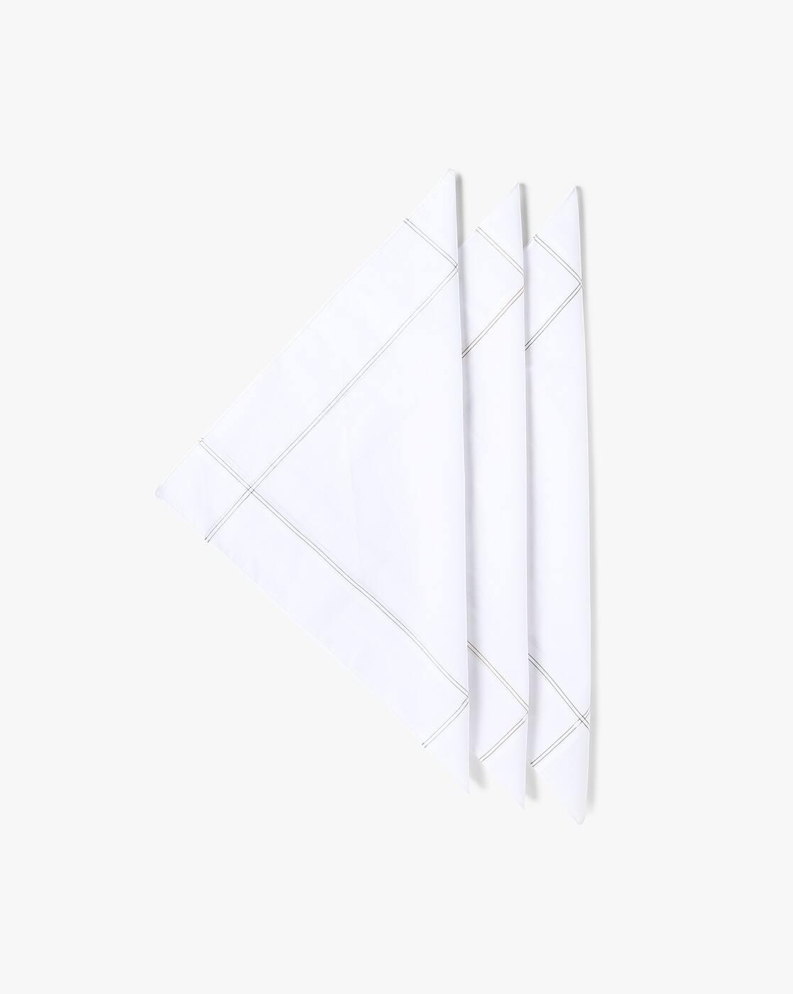 Men Pack of 3 Striped Cotton Handkerchiefs