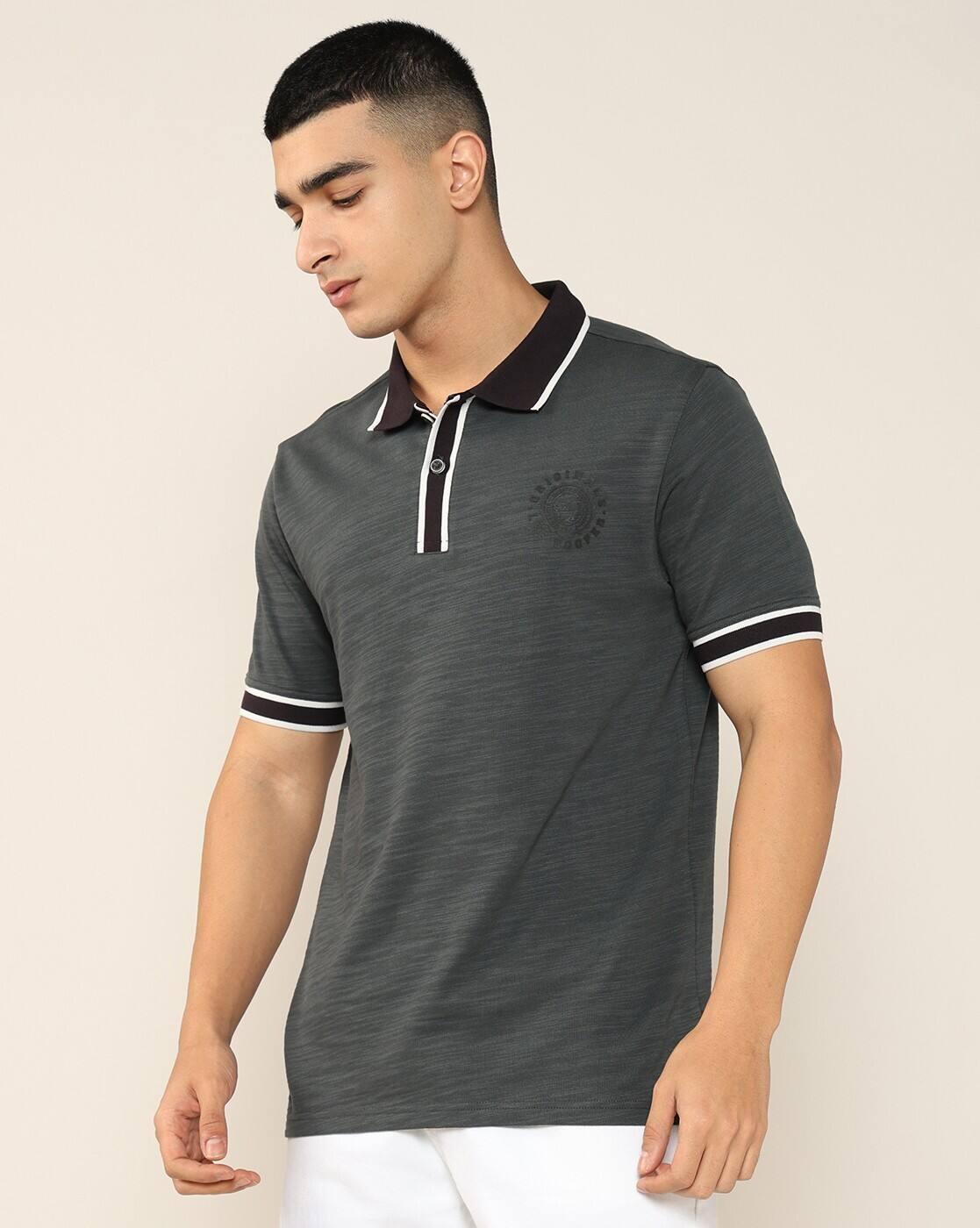 Men Regular Fit Cotton Polo T-Shirt