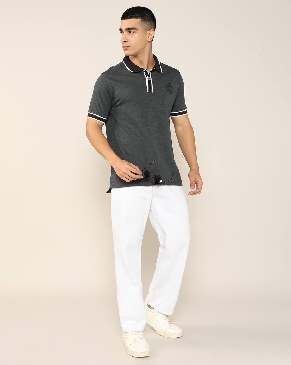 Men Regular Fit Cotton Polo T-Shirt