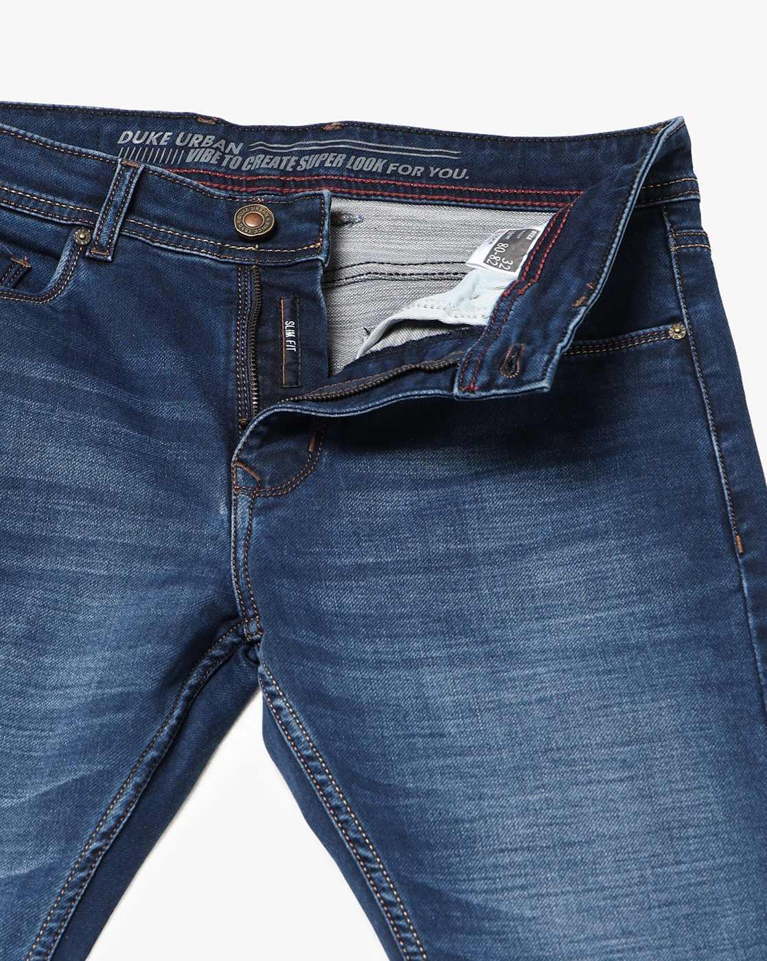Men Lightly Washed Slim Fit Jeans