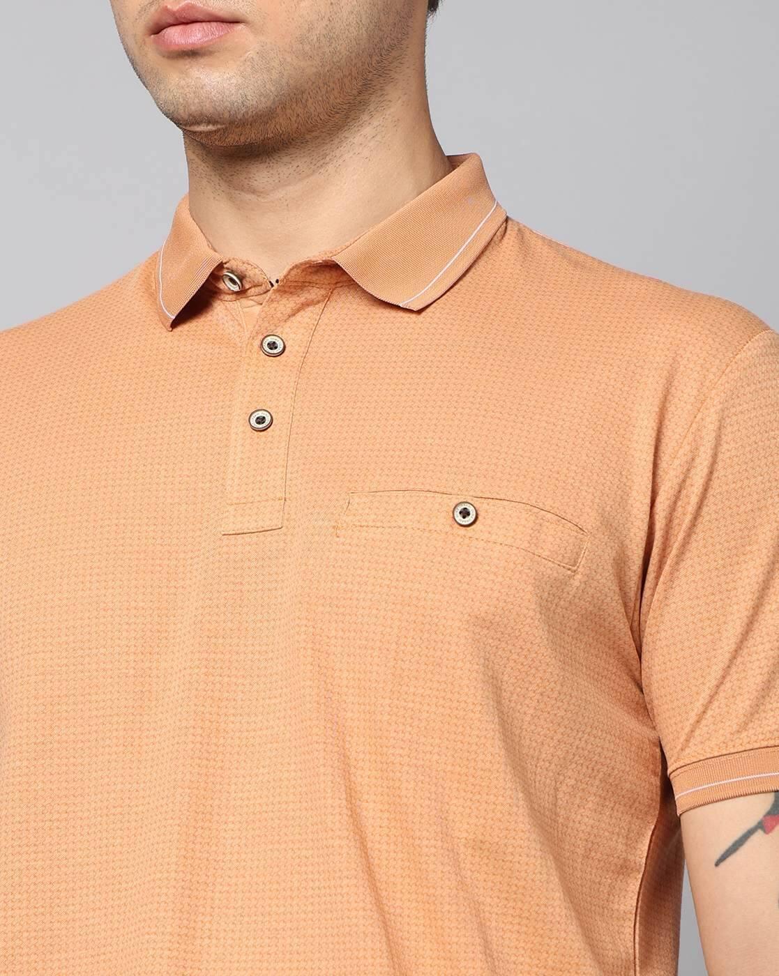 Men Patterned Slim Fit Polo T-Shirt