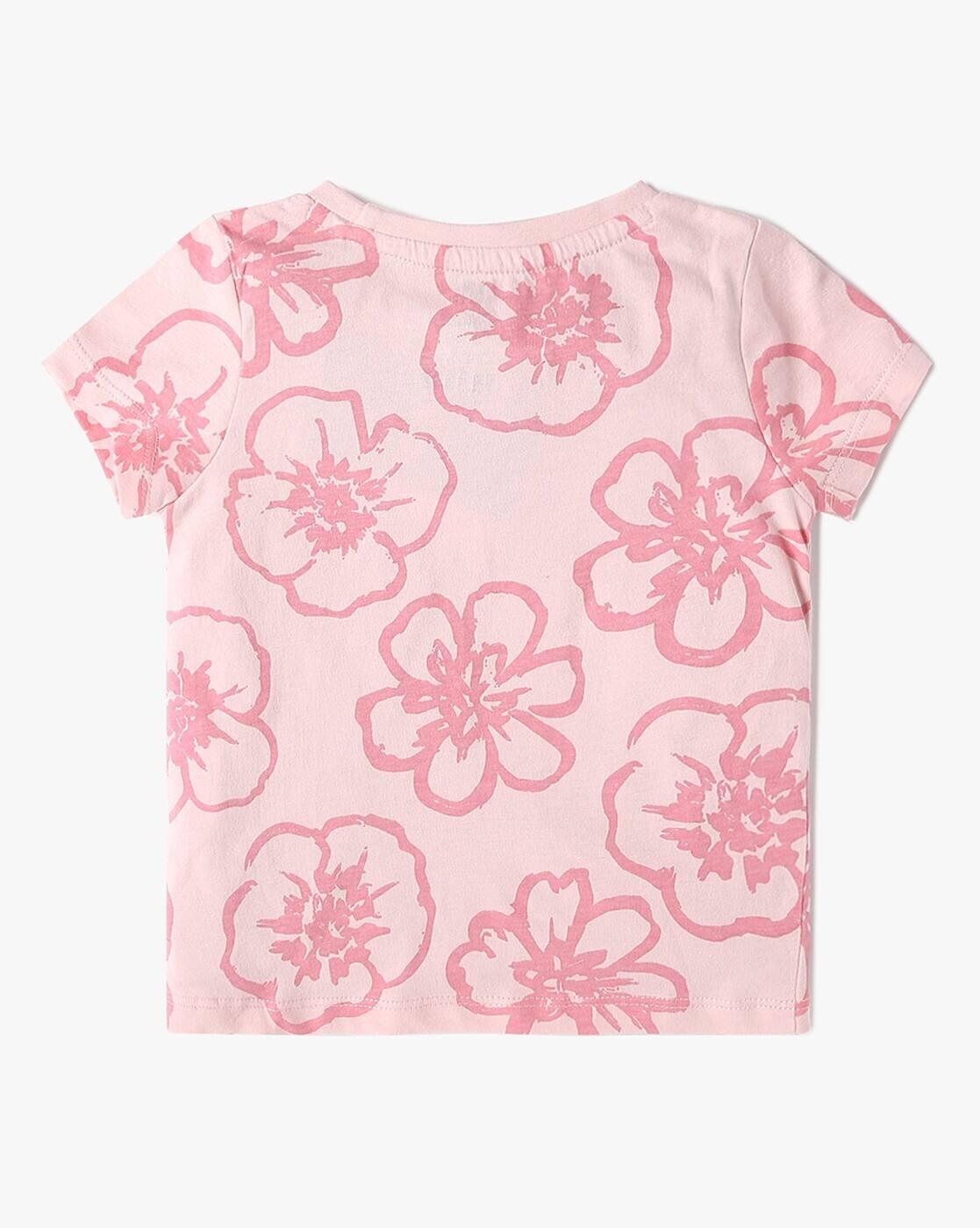 Girls Stitch Scribble Print T-Shirt & Pants Set