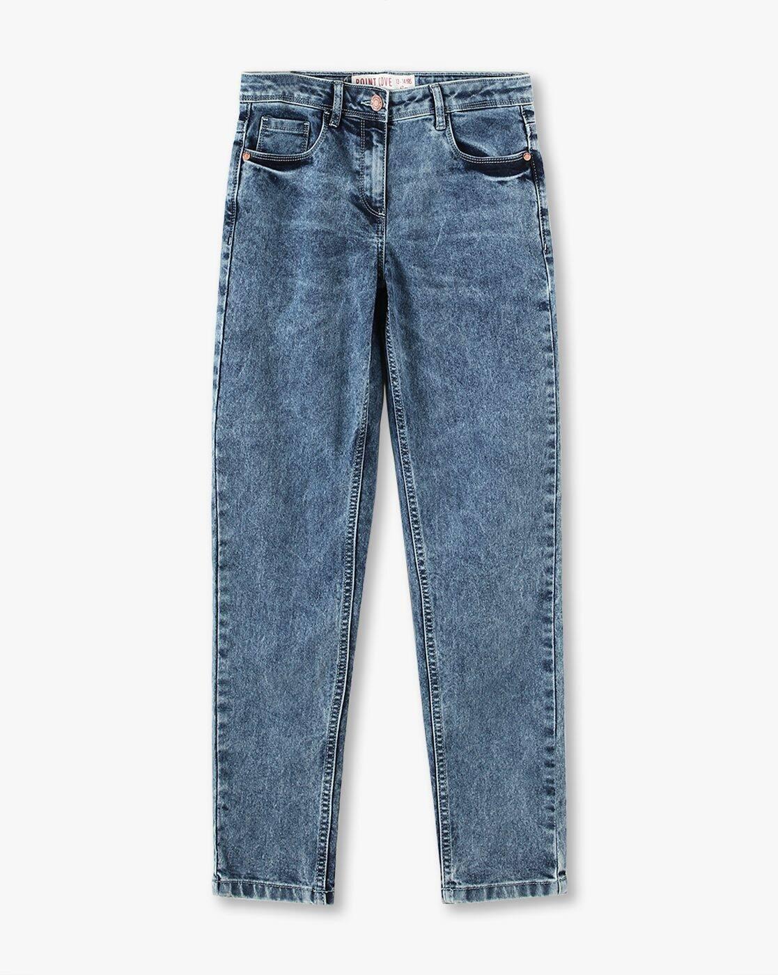 Girls Washed Denim Jeans
