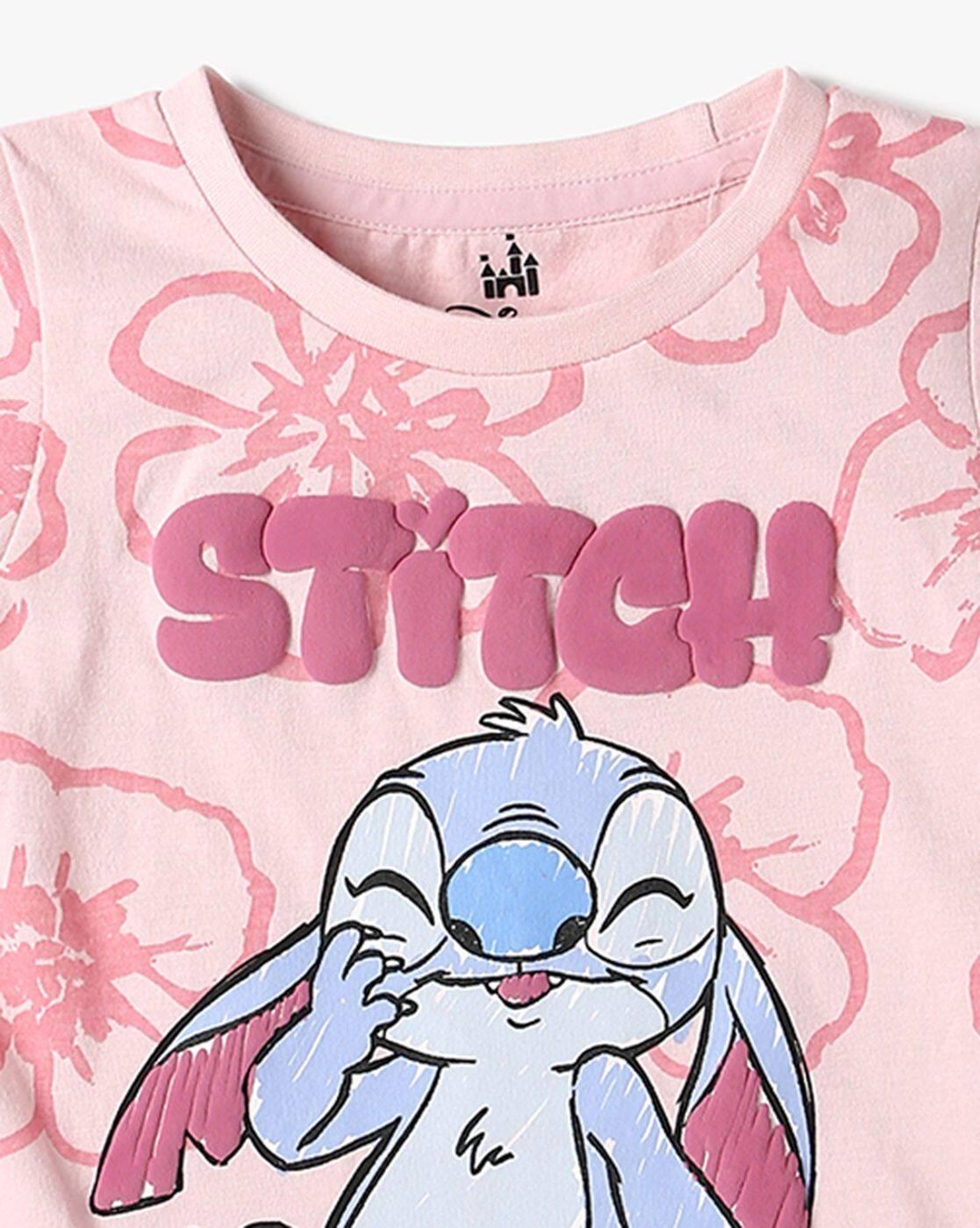 Girls Stitch Scribble Print T-Shirt & Pants Set