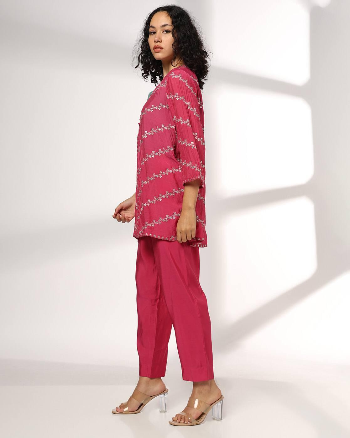 Women Embroidered 3 Pc Set