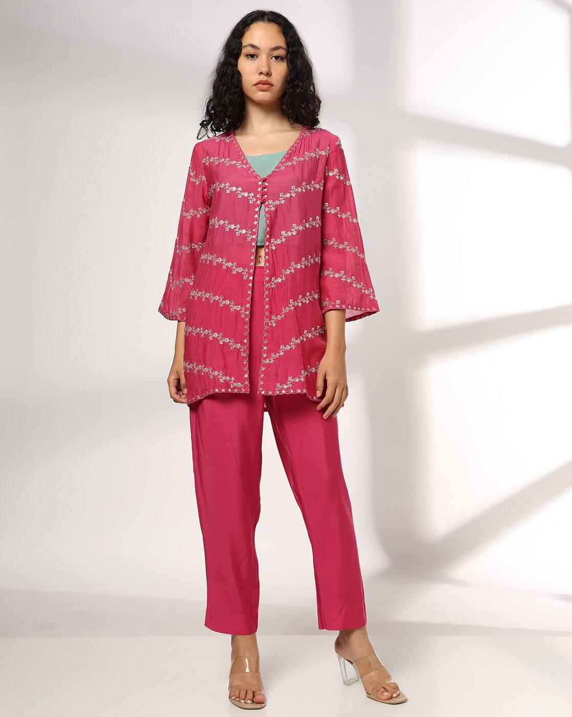 Women Embroidered 3 Pc Set