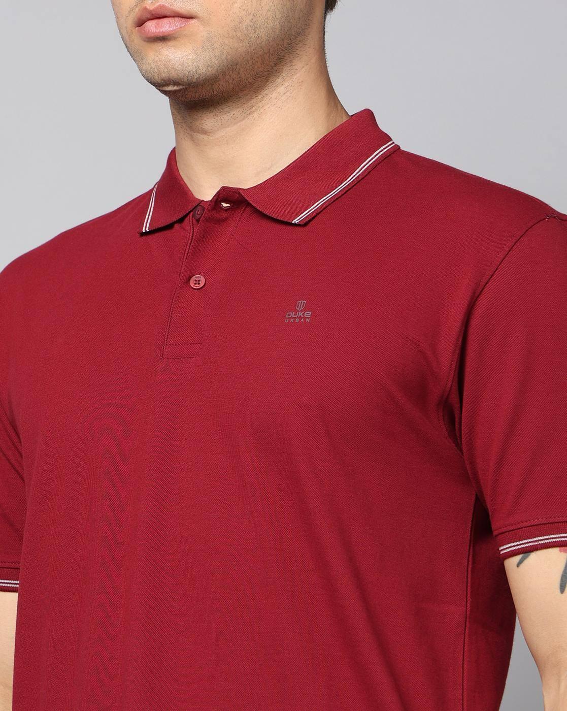 Men Regular Fit Polo T-Shirt with Contrast Tipping
