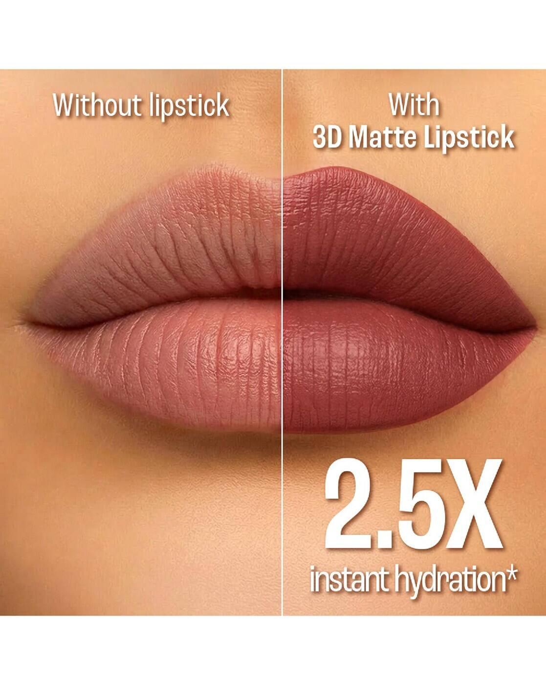 Unreal 3D Slim Bullet Lipstick with Vitamin-E for Hydrated Lips Matte Finish - Elegant Pink