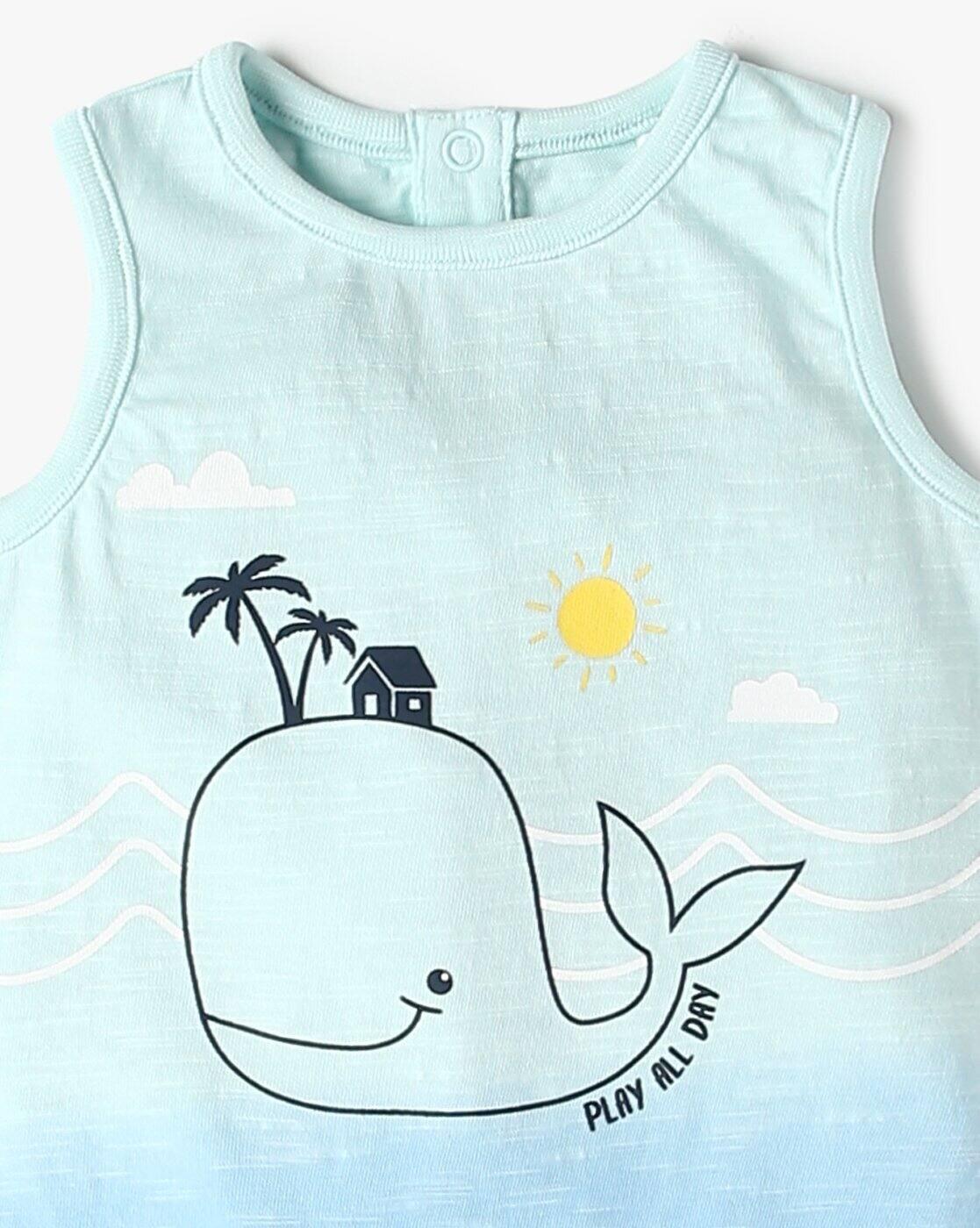 Boys Pack of 2 Printed Rompers