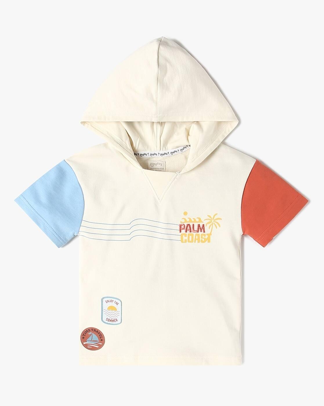 Boys Graphic Print Relaxed Fit Hooded T-Shirt