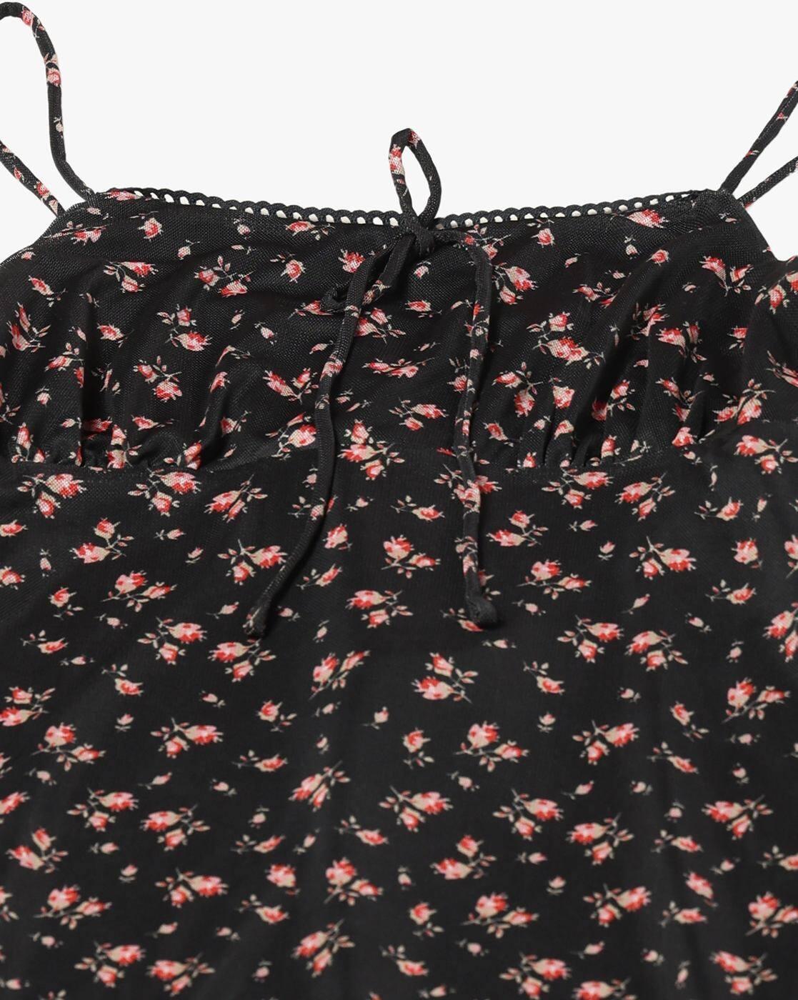 Women Floral Print Strappy Fit & Flare Dress