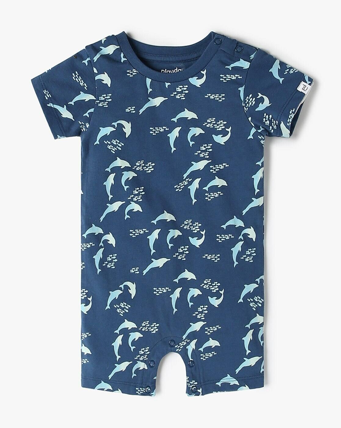 Boys Pack of 2 Printed Rompers