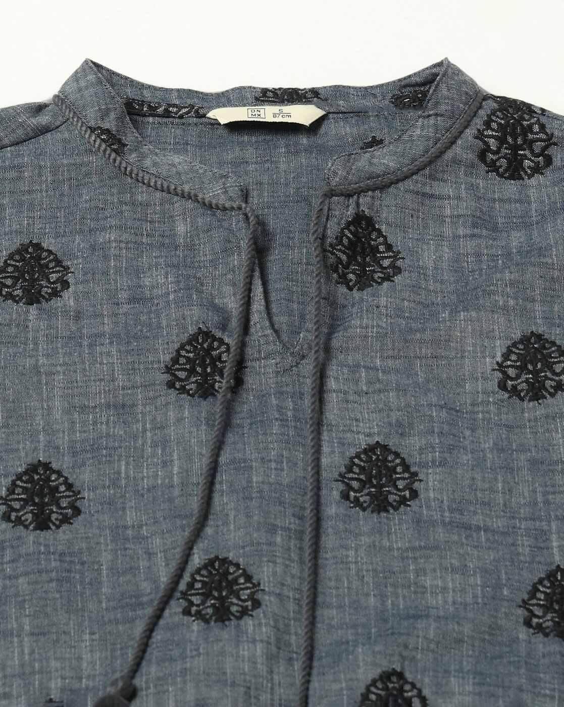 Women Embroidered Relaxed Fit Top