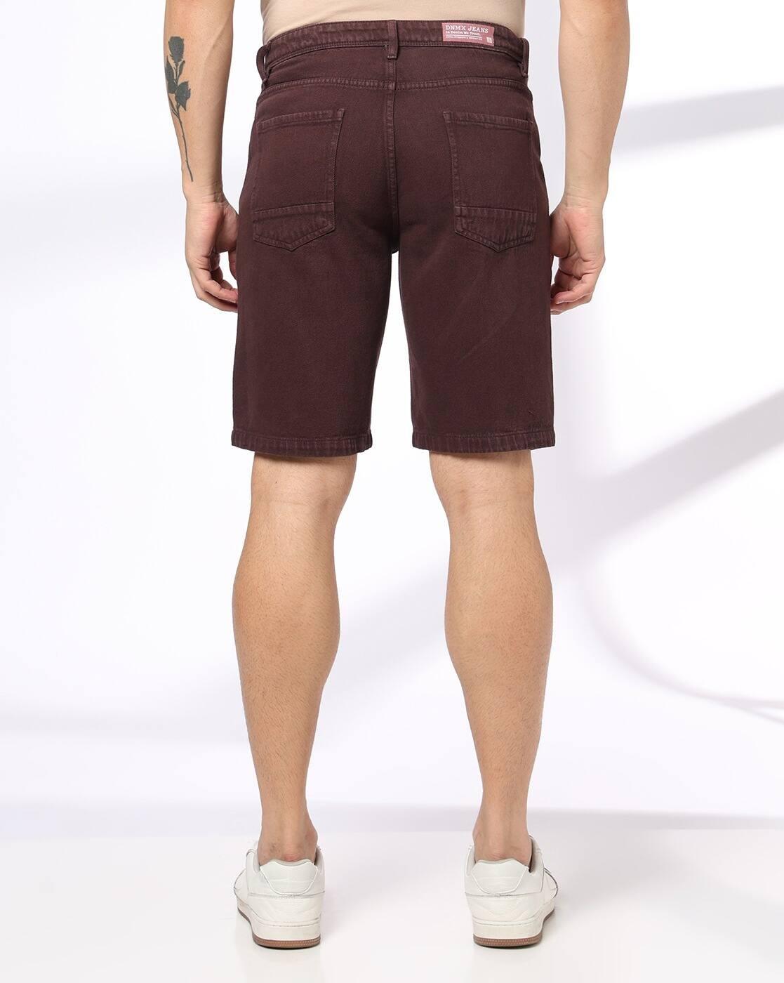 Men Regular Fit Denim Shorts