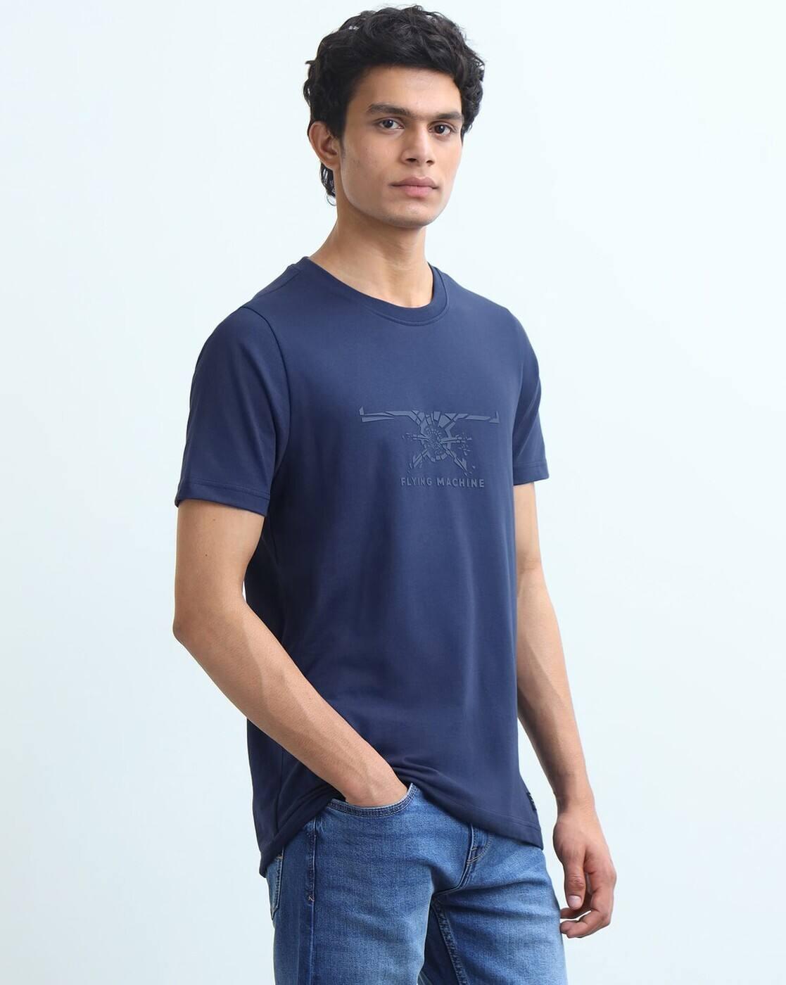 Brand Embossed Regular Fit T-Shirt