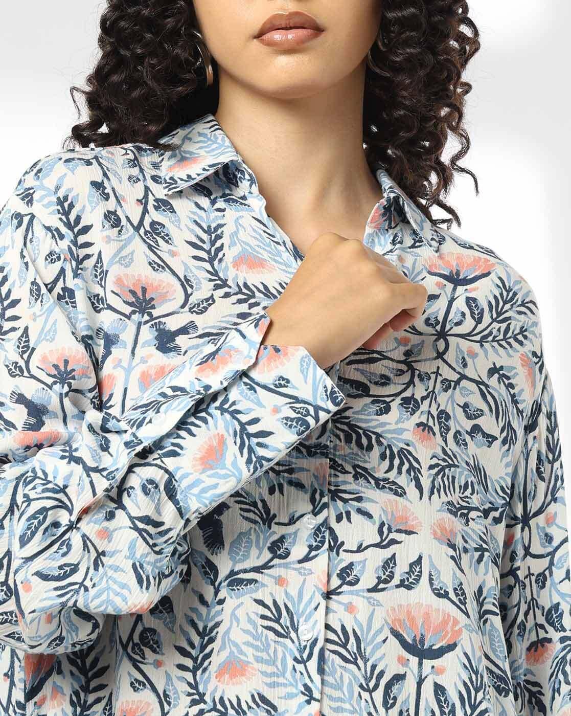 Women Floral Print Loose Fit Shirt