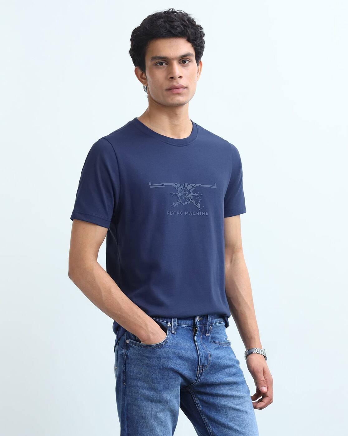 Brand Embossed Regular Fit T-Shirt