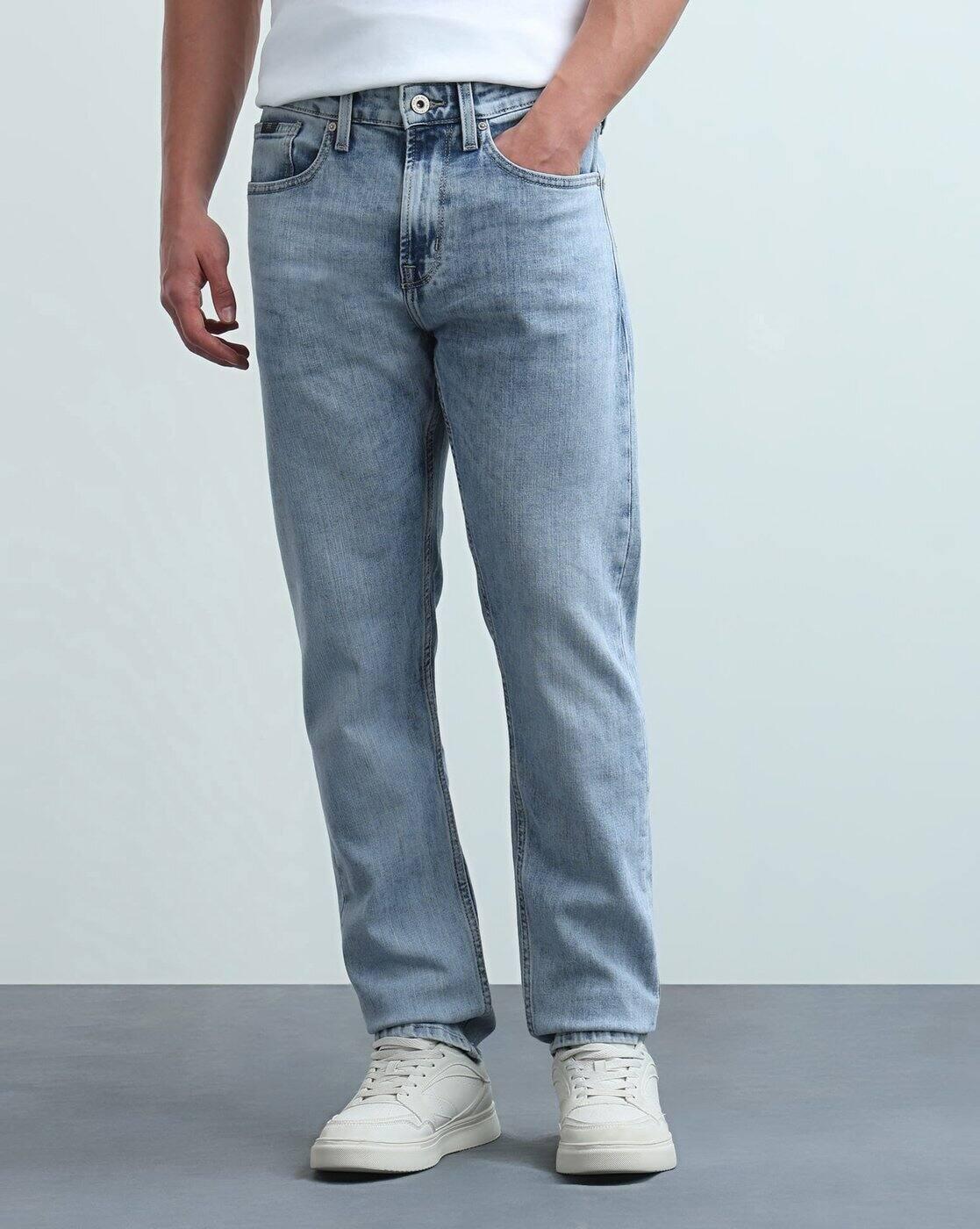 Slash Slim Tapered Fit Acid Washed Jeans