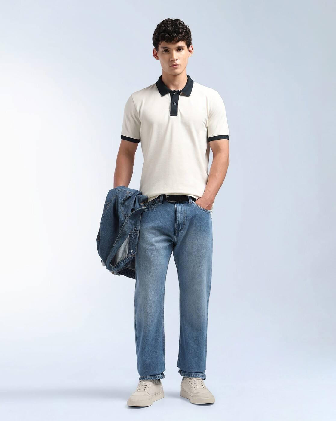 Men Solid Regular Fit Polo Shirt